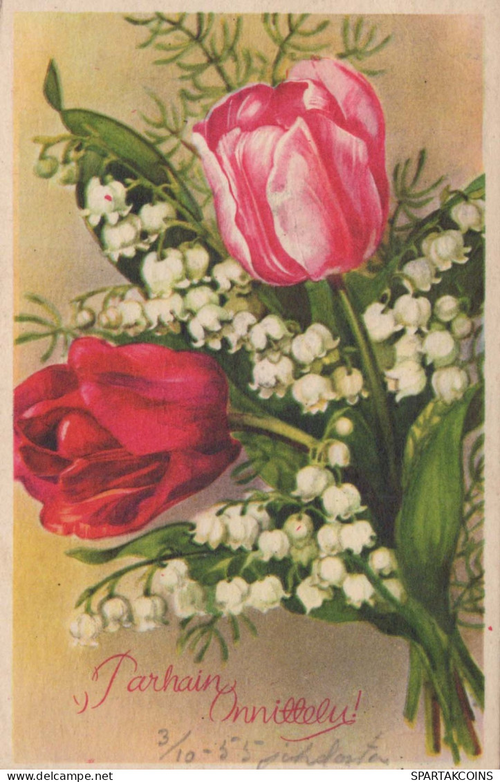 FLOWERS Vintage Postcard CPA #PKE730.GB - Blumen