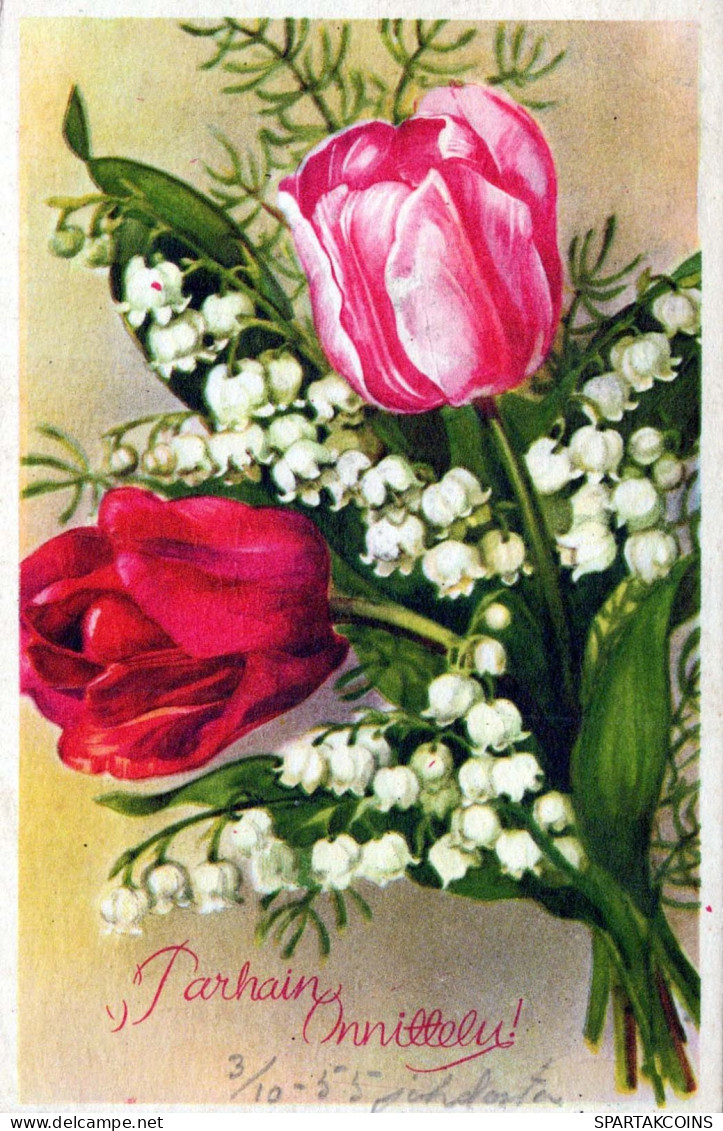 FLOWERS Vintage Postcard CPA #PKE730.GB - Blumen