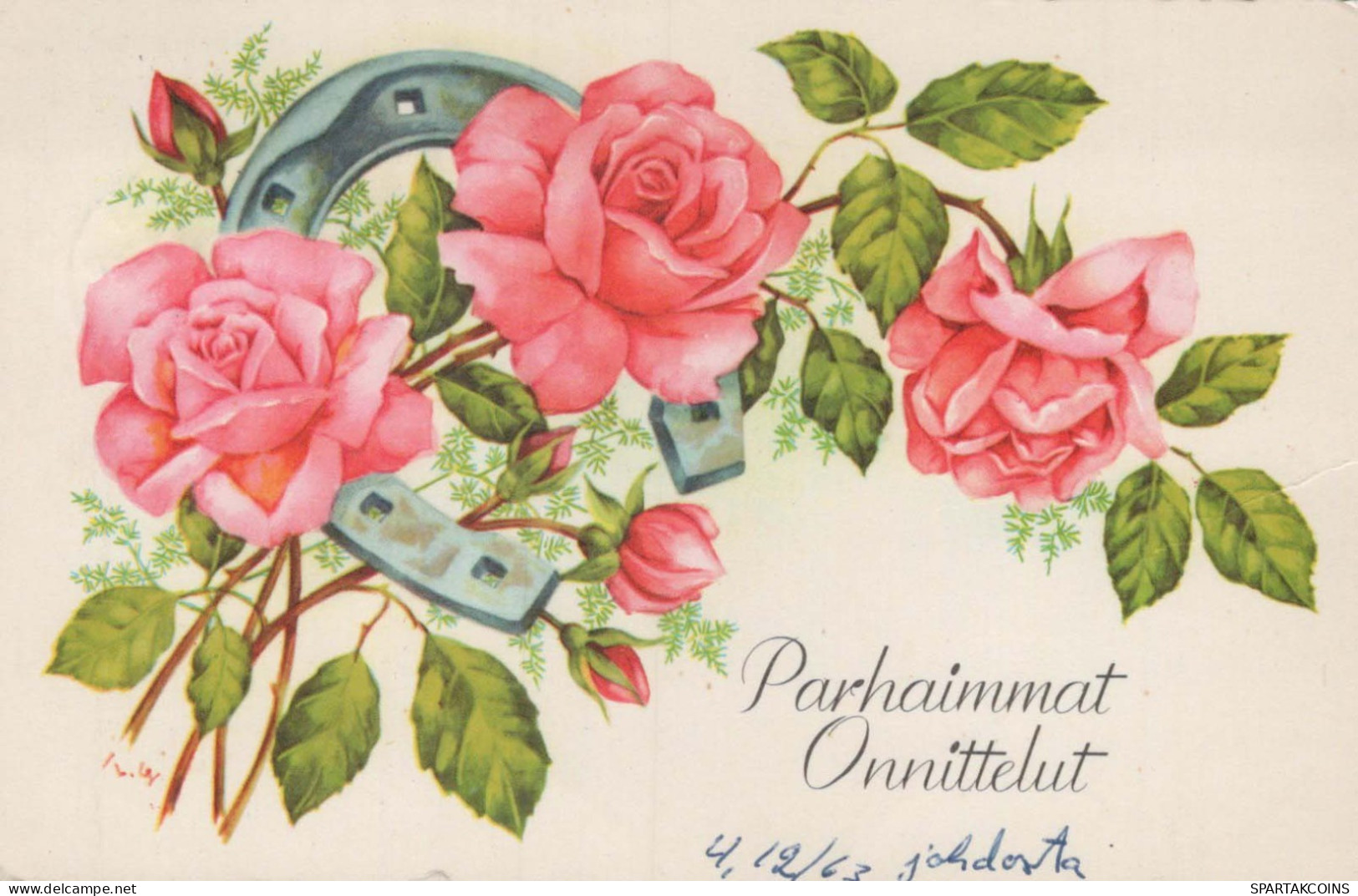 FLOWERS Vintage Postcard CPA #PKE609.GB - Blumen