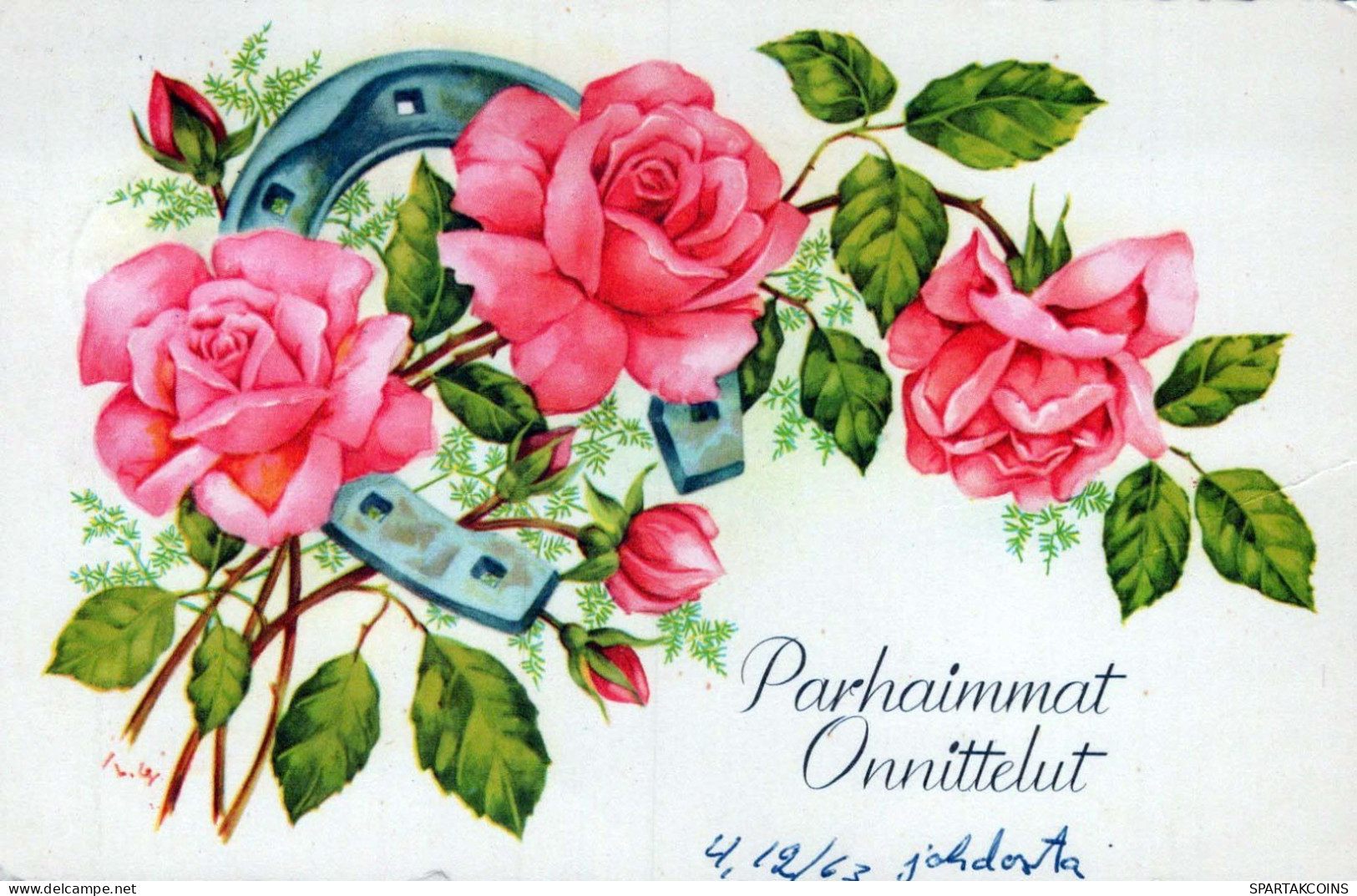 FLOWERS Vintage Postcard CPA #PKE609.GB - Blumen