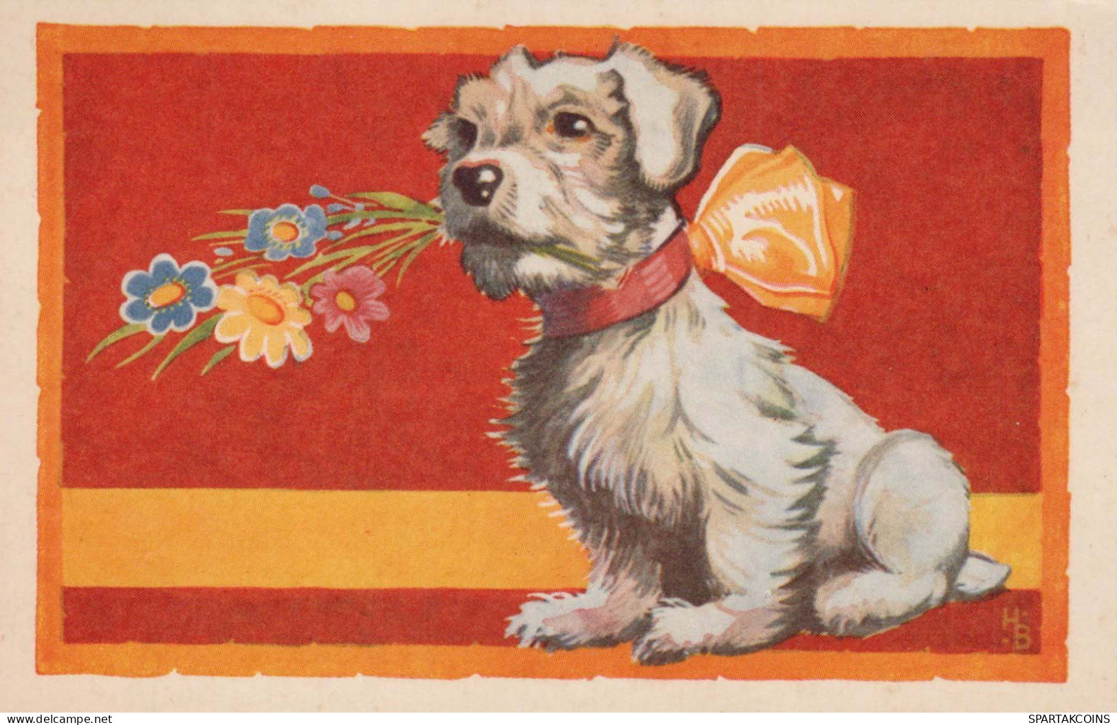 DOG Animals Vintage Postcard CPA #PKE795.GB - Dogs