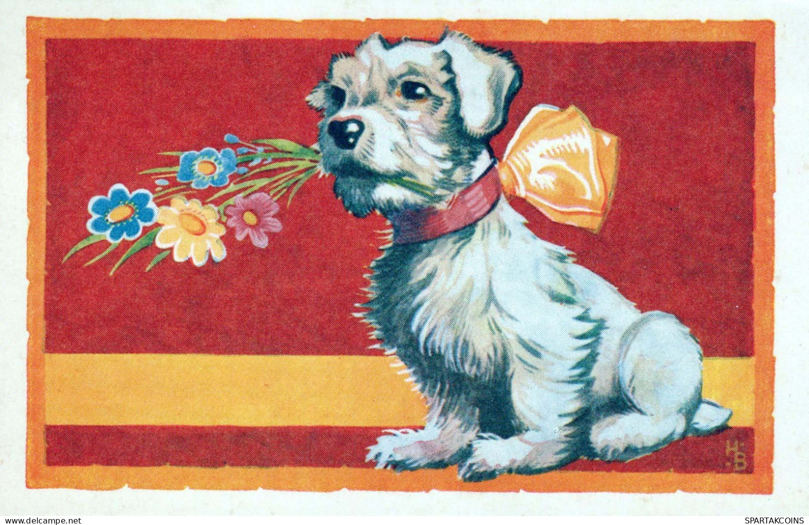 DOG Animals Vintage Postcard CPA #PKE795.GB - Dogs