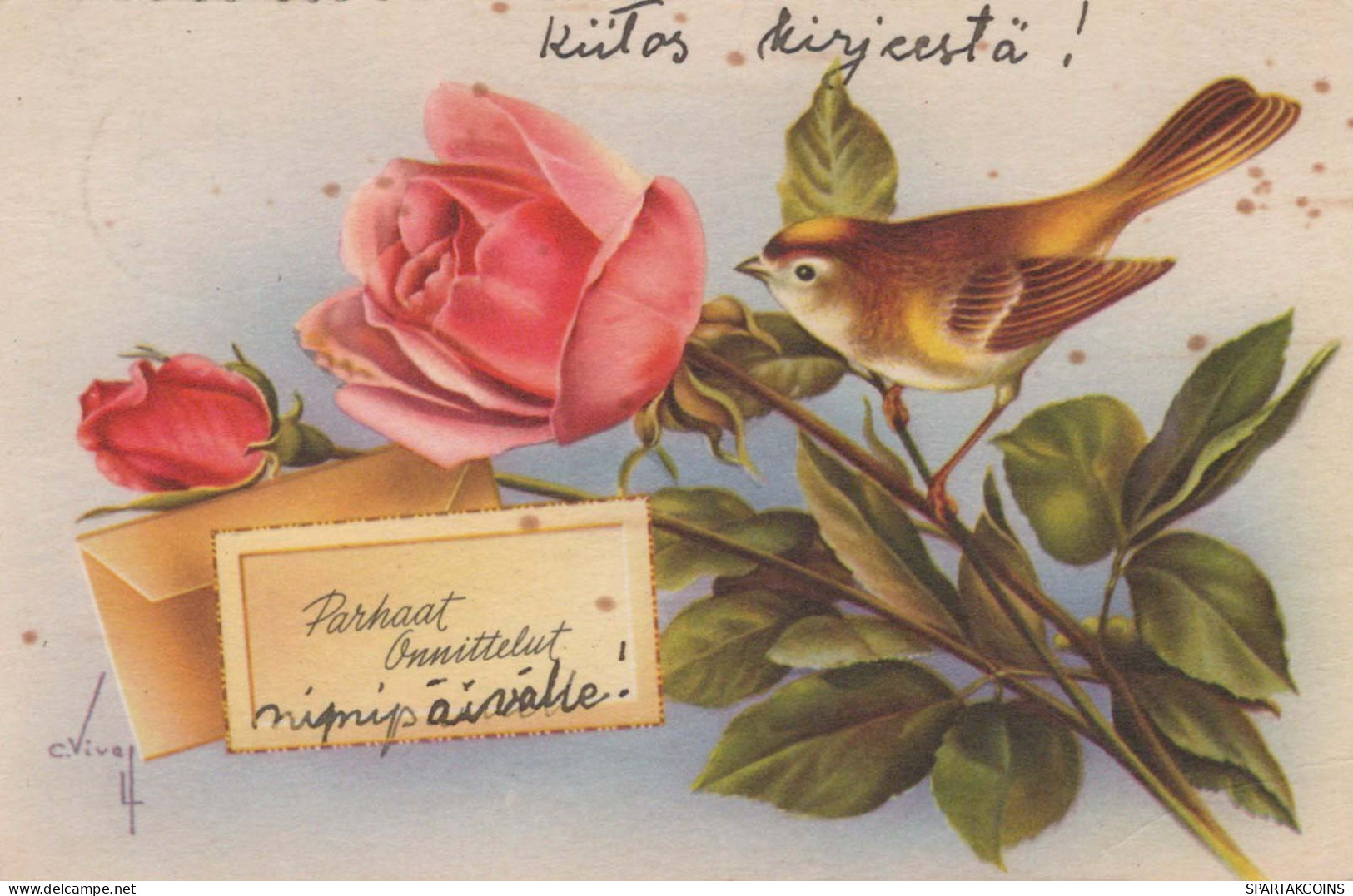 FLOWERS Vintage Postcard CPSMPF #PKG092.GB - Blumen