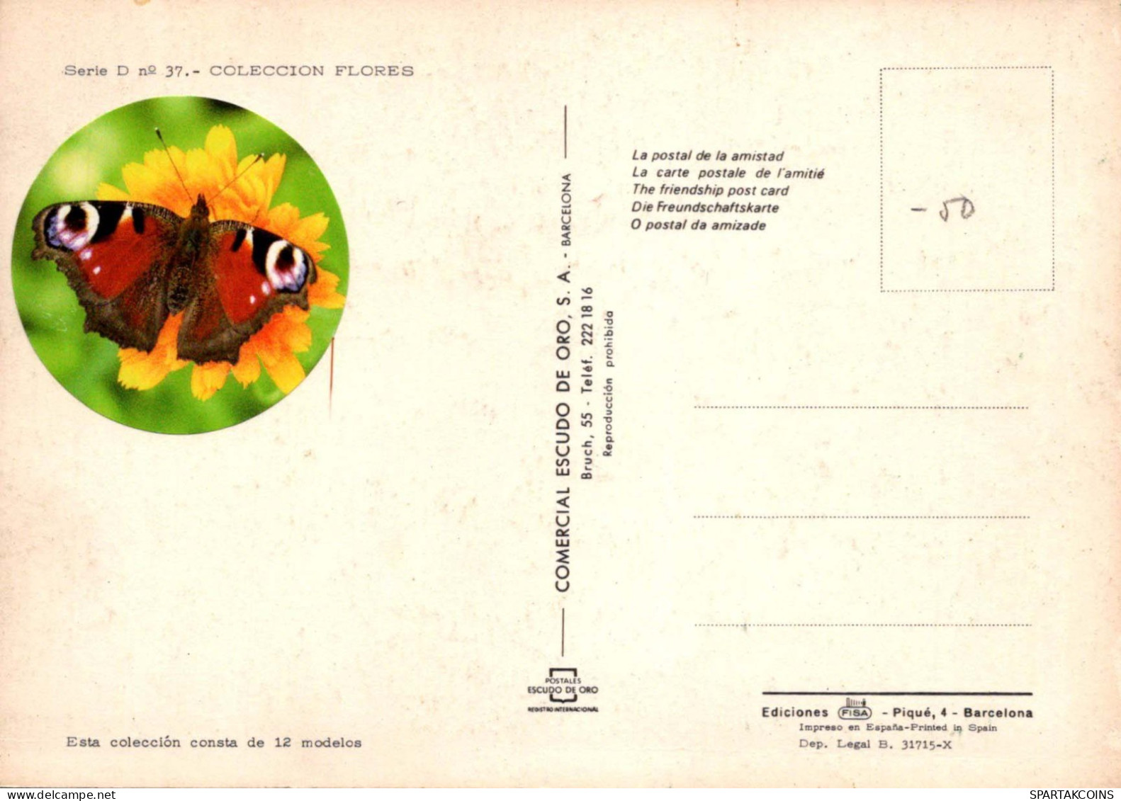BUTTERFLIES Vintage Postcard CPSM #PBZ918.GB - Farfalle