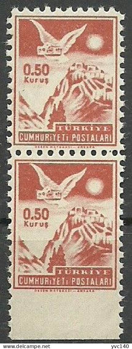 Turkey; 1954 "0.50 Kurus" Postage Stamp ERROR "Imperf. Edge" - Neufs