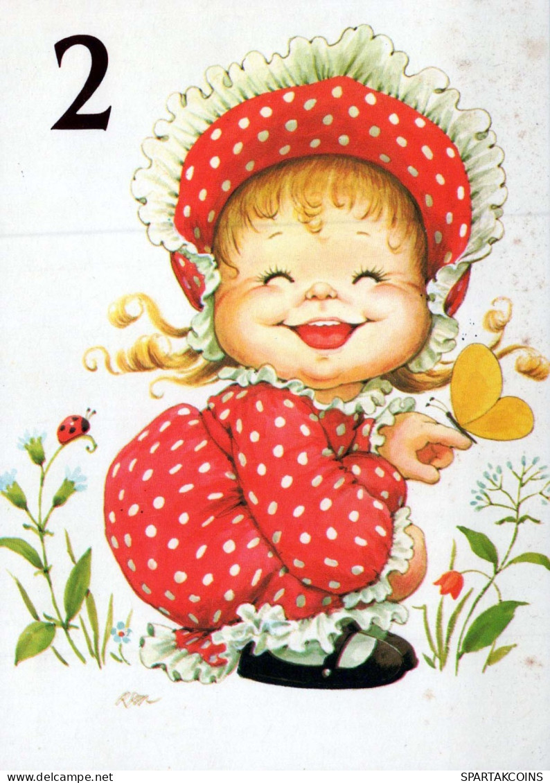 HAPPY BIRTHDAY 2 Year Old KID Children Vintage Postcard CPSM Unposted #PBU099.GB - Birthday