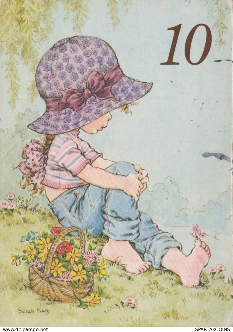 HAPPY BIRTHDAY 10 Year Old GIRL CHILDREN Vintage Postal CPSM #PBT978.GB - Geburtstag