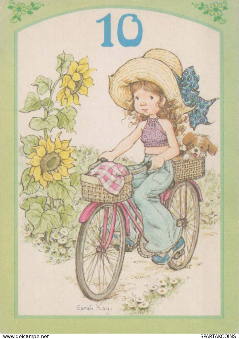 HAPPY BIRTHDAY 10 Year Old GIRL CHILDREN Vintage Postal CPSM #PBT735.GB - Compleanni