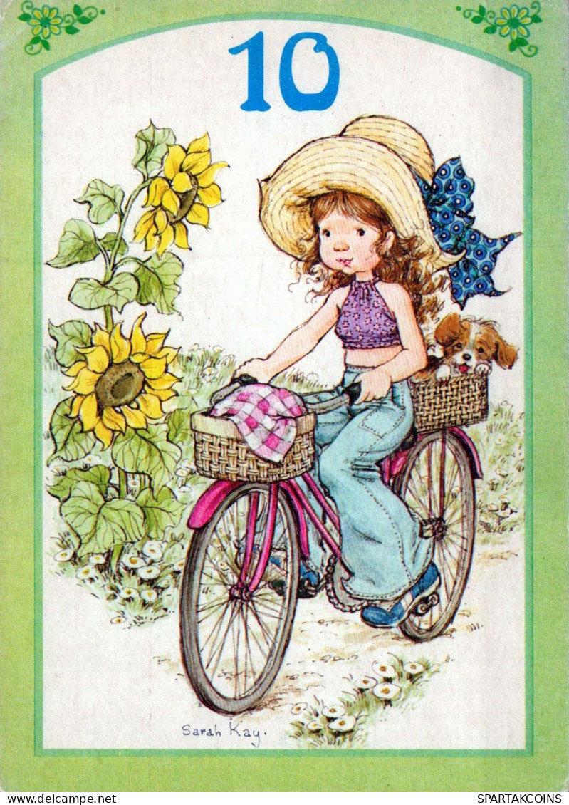 HAPPY BIRTHDAY 10 Year Old GIRL CHILDREN Vintage Postal CPSM #PBT735.GB - Birthday