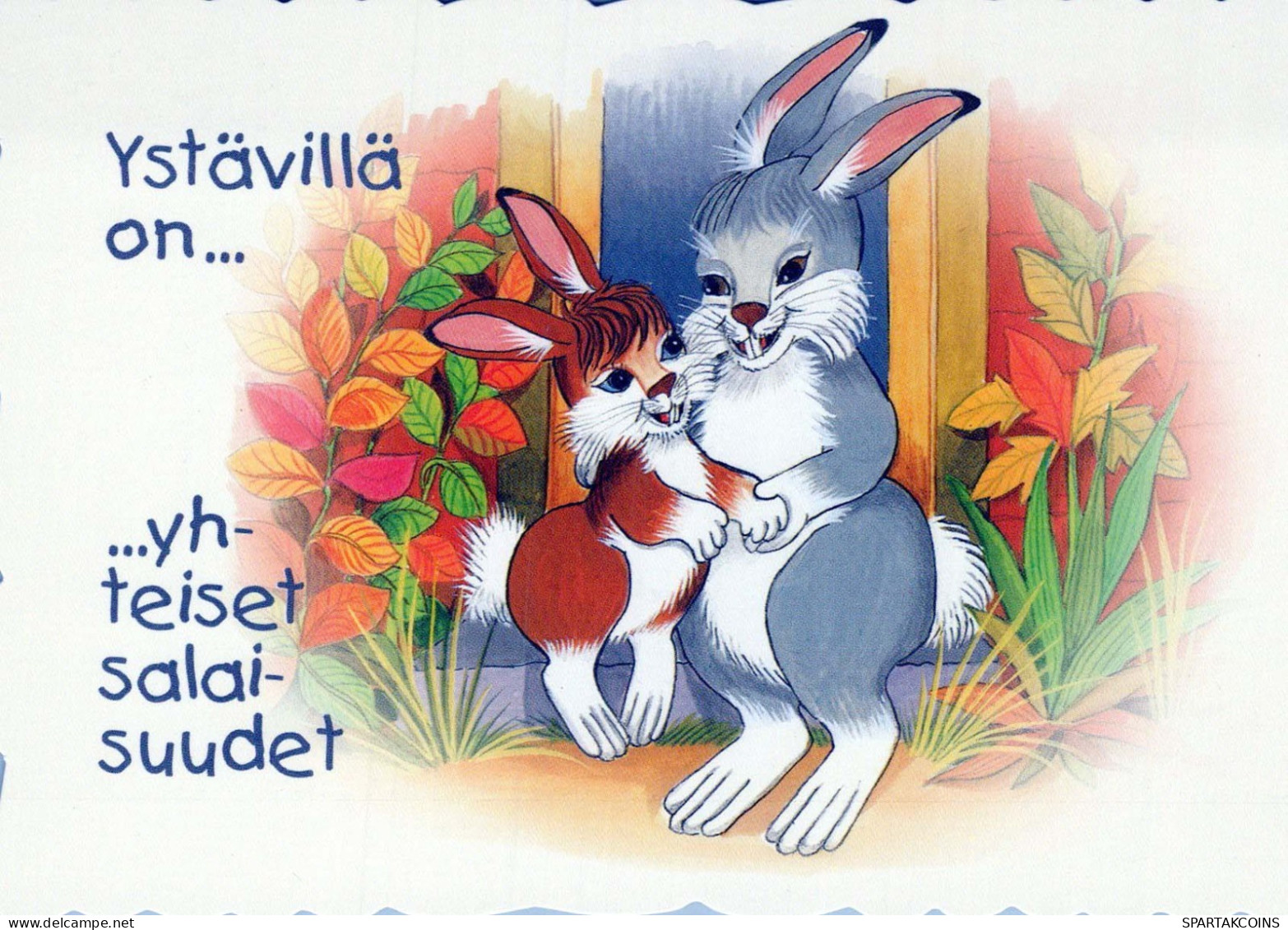 RABBIT Animals Vintage Postcard CPSM #PBR148.GB - Autres & Non Classés