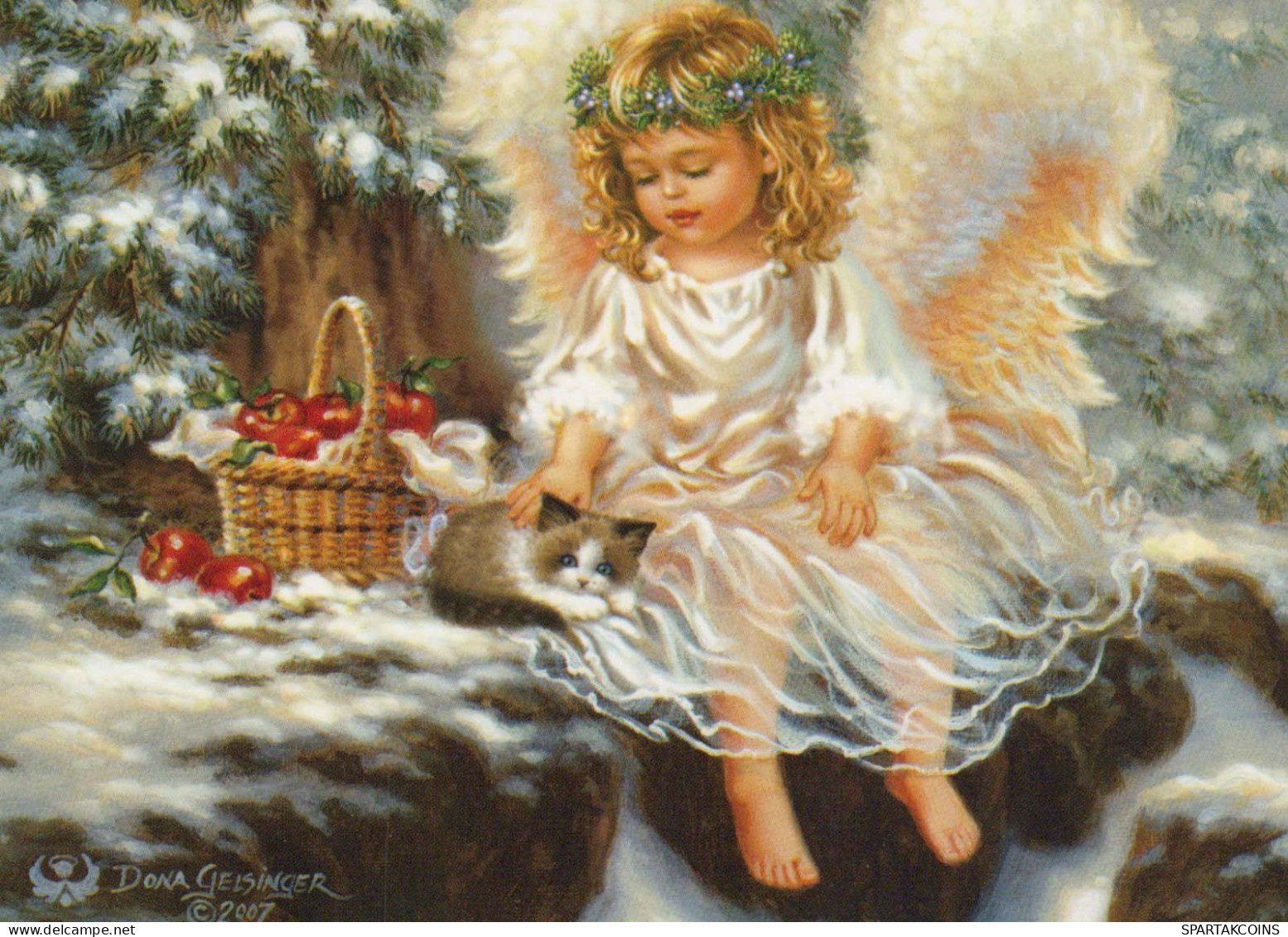ANGEL Christmas Vintage Postcard CPSM #PBP538.GB - Angels