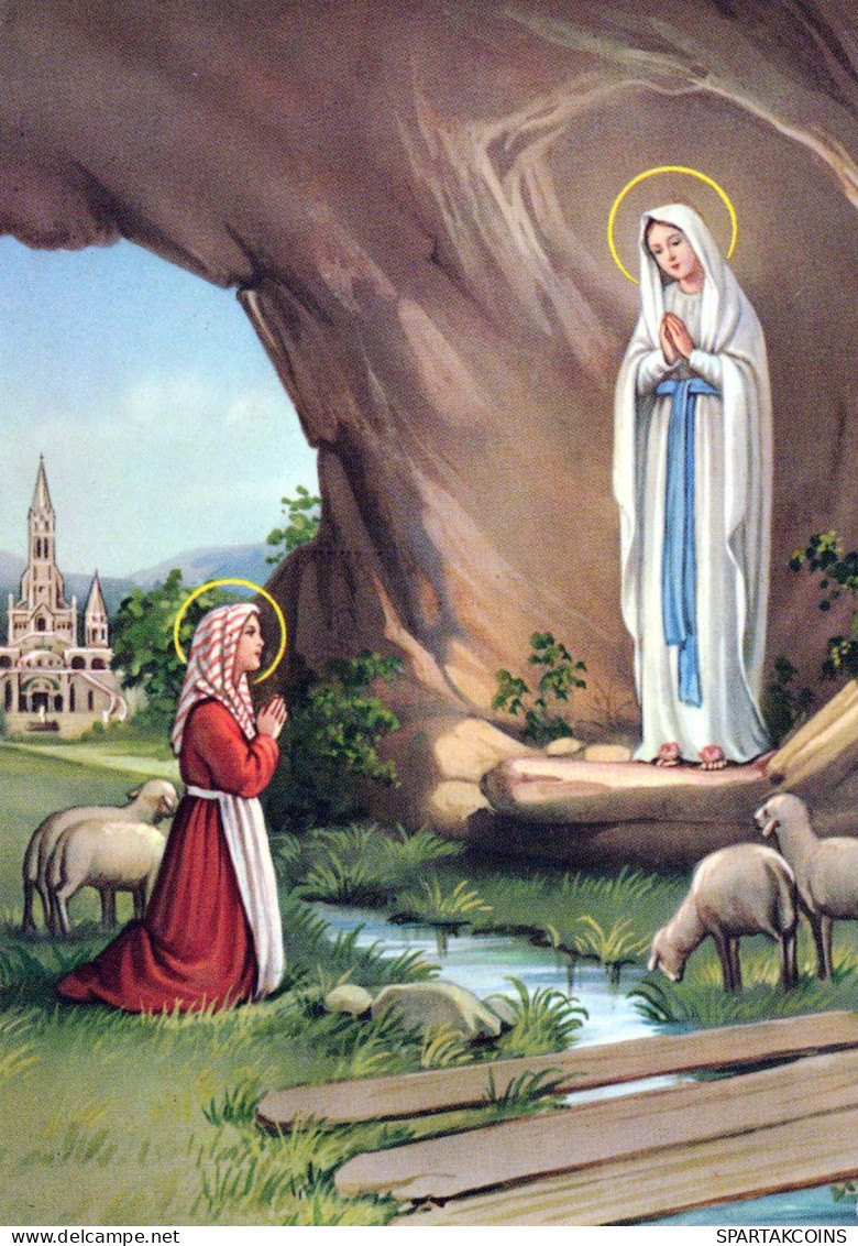 Virgen Mary Madonna Baby JESUS Christmas Religion Vintage Postcard CPSM #PBP795.GB - Vergine Maria E Madonne