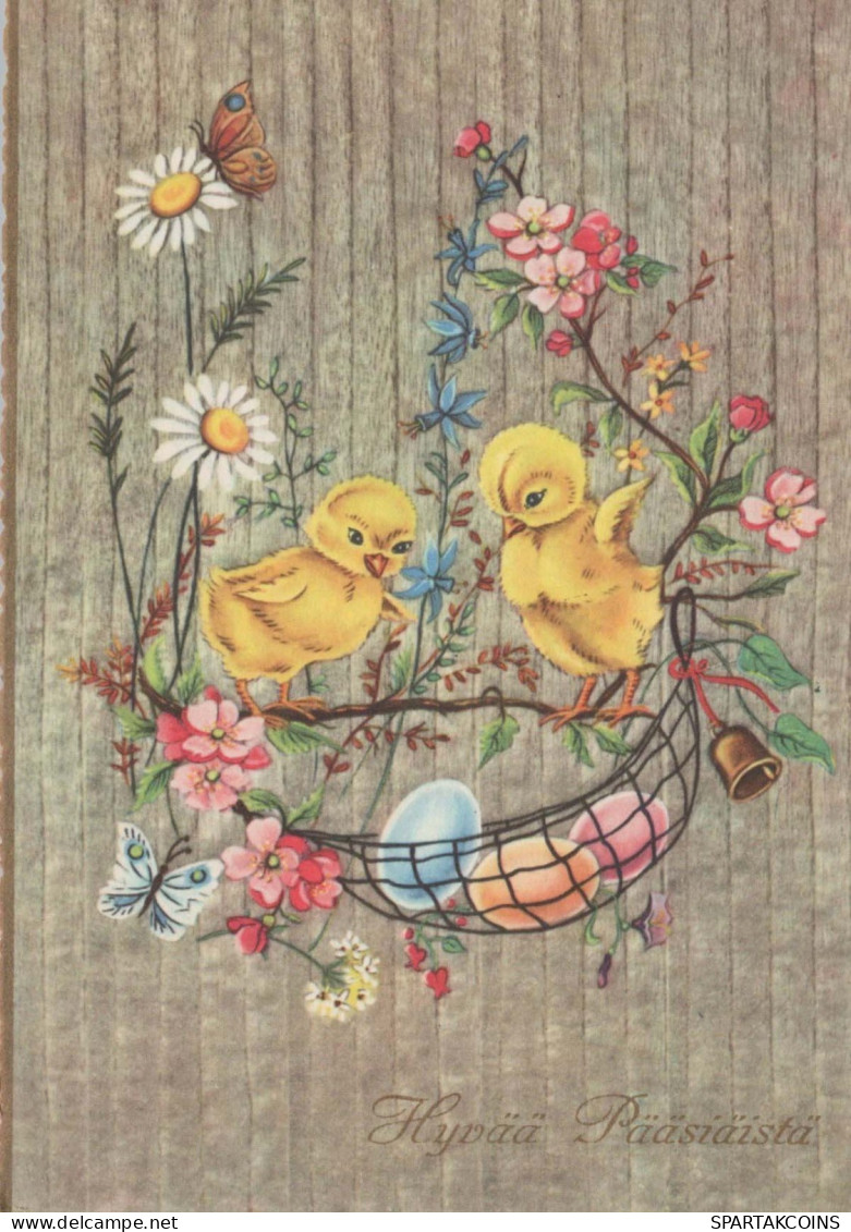 EASTER CHICKEN EGG Vintage Postcard CPSM #PBO721.GB - Easter
