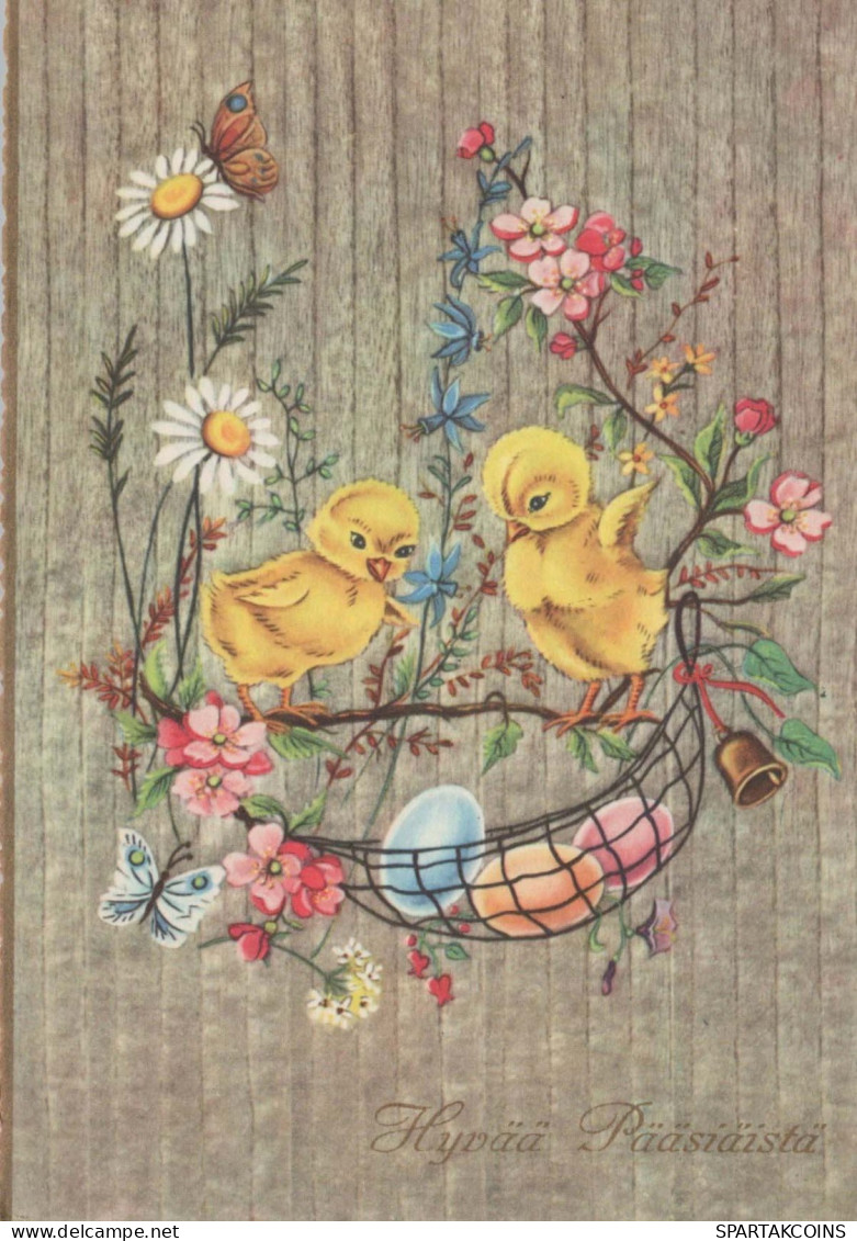 EASTER CHICKEN EGG Vintage Postcard CPSM #PBO721.GB - Ostern