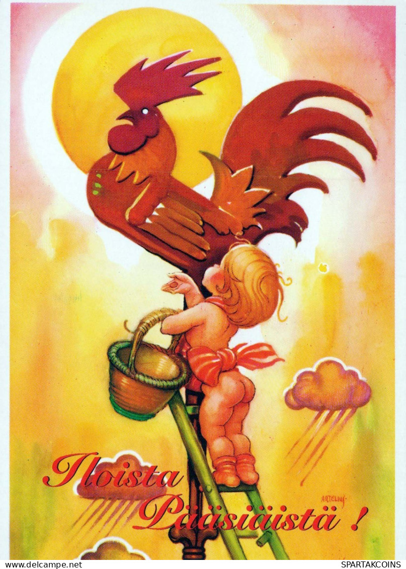 EASTER CHILDREN EGG Vintage Postcard CPSM #PBO280.GB - Ostern