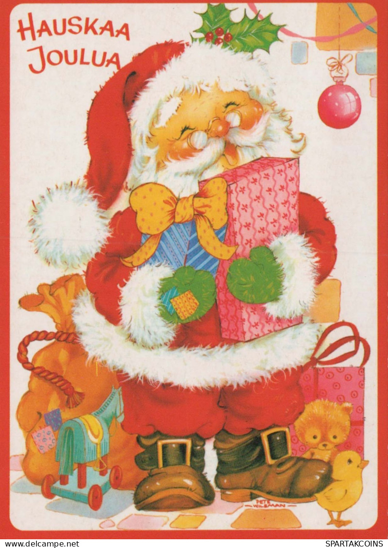 SANTA CLAUS Happy New Year Christmas Vintage Postcard CPSM #PBL484.GB - Santa Claus