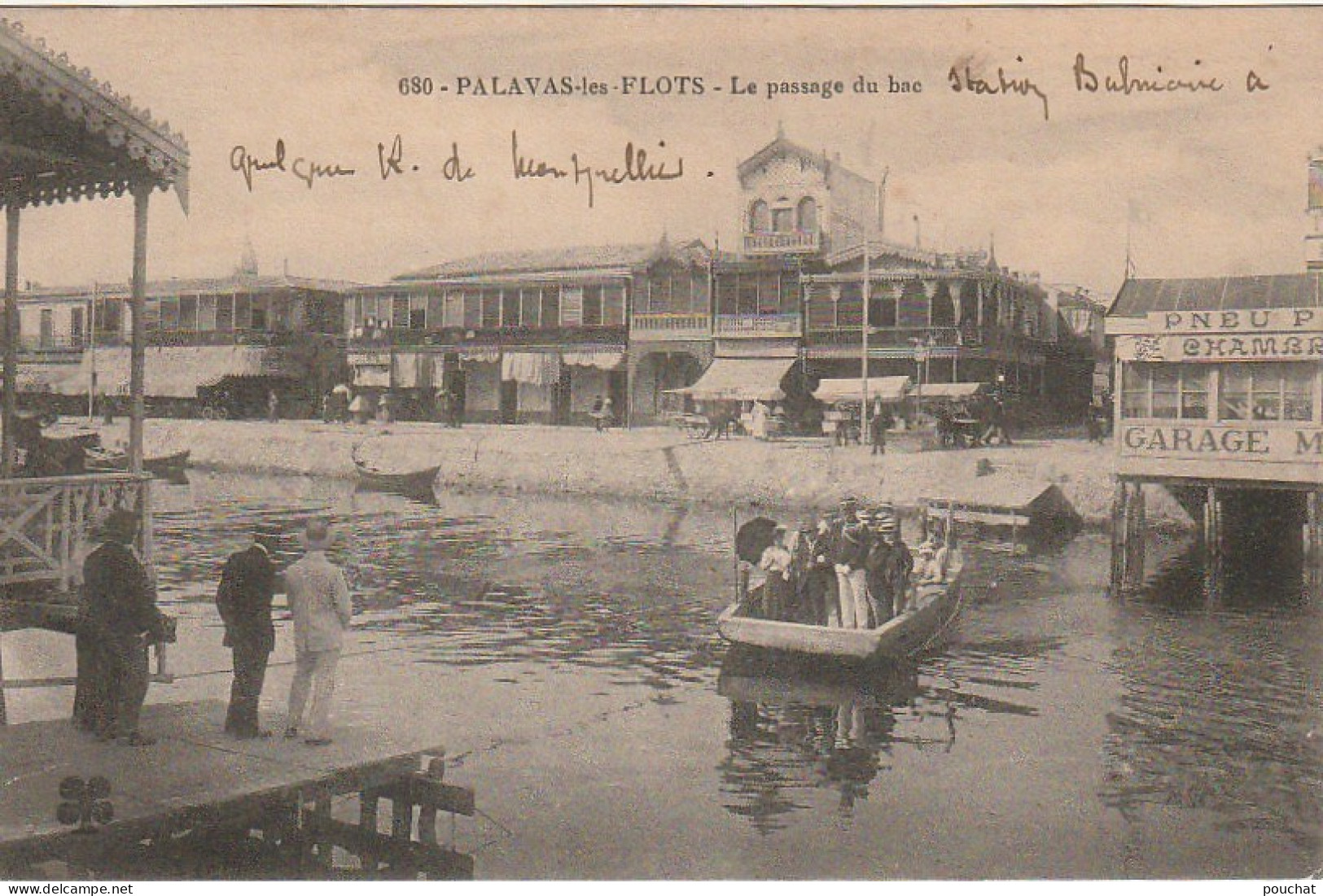 DE 5 -(35) PALAVAS LES FLOTS  -  LE PASSAGE DU BAC  - ANIMATION -  PASSAGERS  - 2 SCANS - Palavas Les Flots