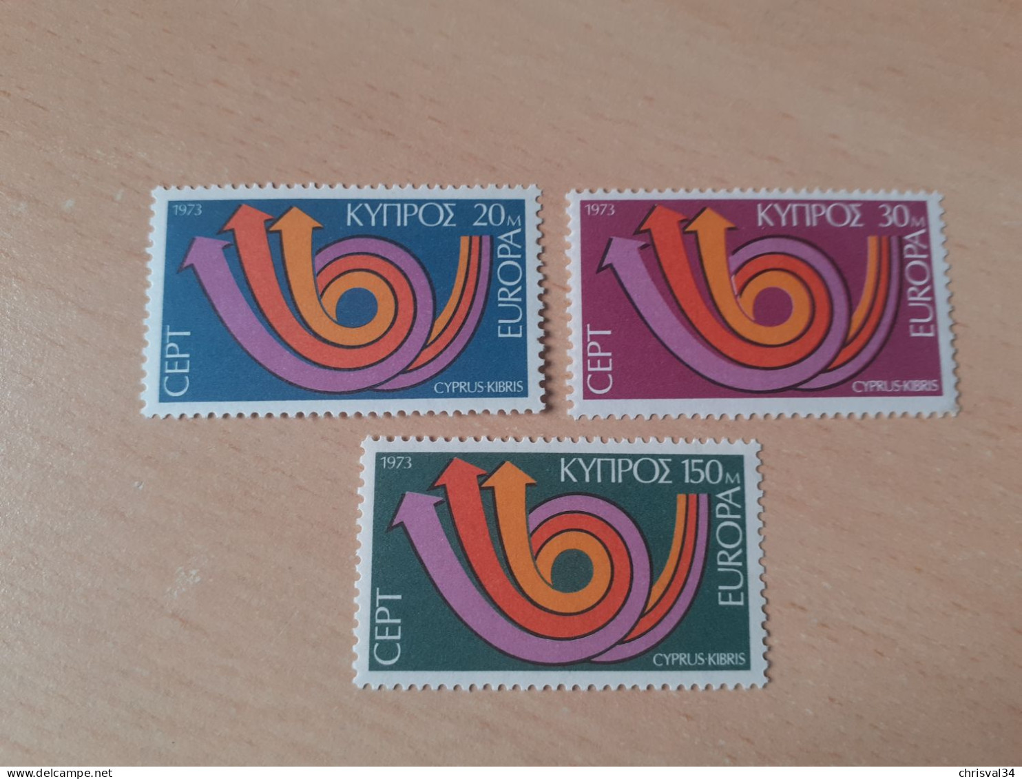 TIMBRES   CHYPRE   EUROPA   1973   N  381  A  383   COTE  5,50  EUROS   NEUFS  LUXE** - 1973