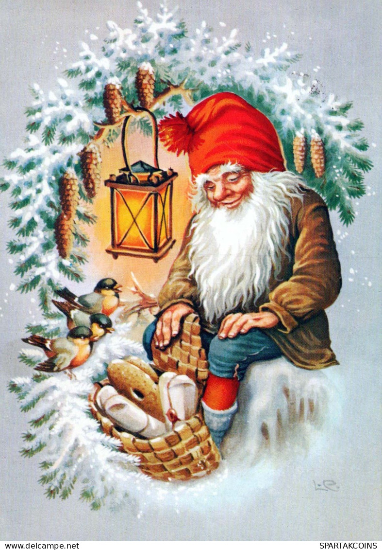 SANTA CLAUS Happy New Year Christmas Vintage Postcard CPSM #PBL295.GB - Santa Claus