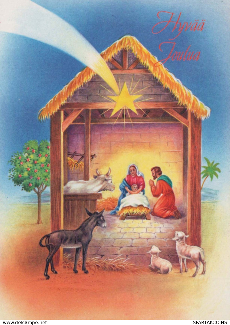 Virgen Mary Madonna Baby JESUS Christmas Religion Vintage Postcard CPSM #PBB890.GB - Vierge Marie & Madones