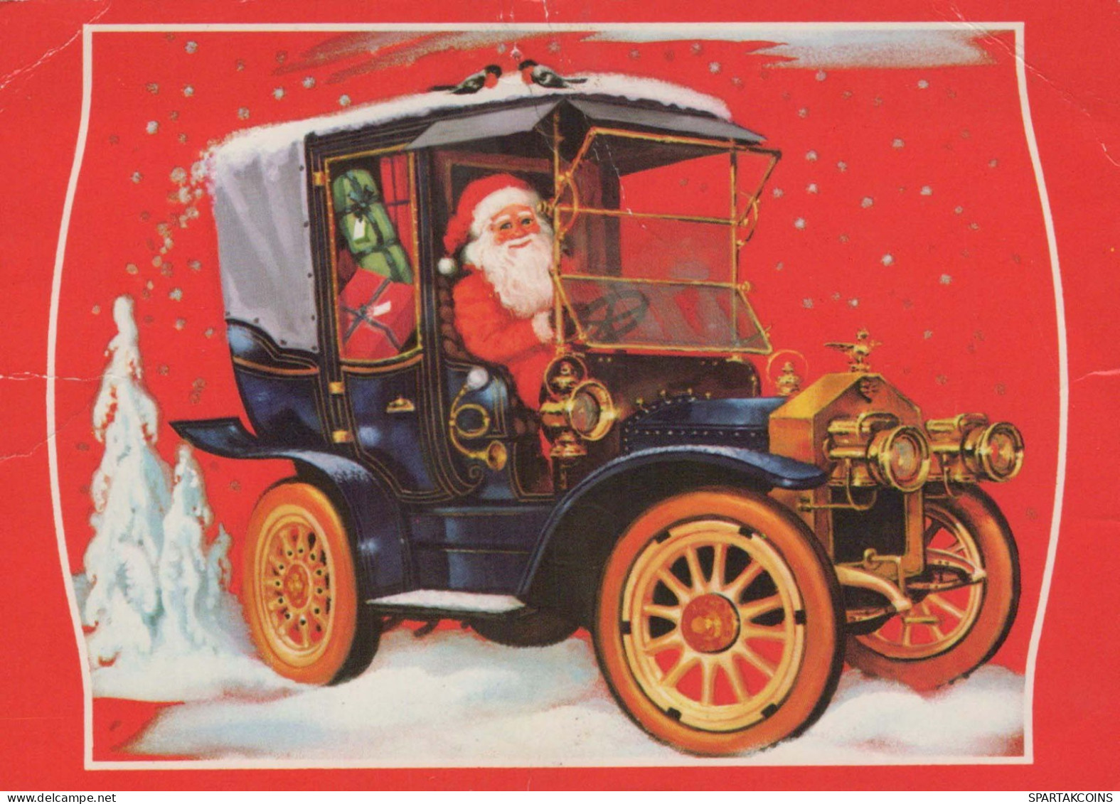 SANTA CLAUS Happy New Year Christmas Vintage Postcard CPSM #PBB106.GB - Santa Claus