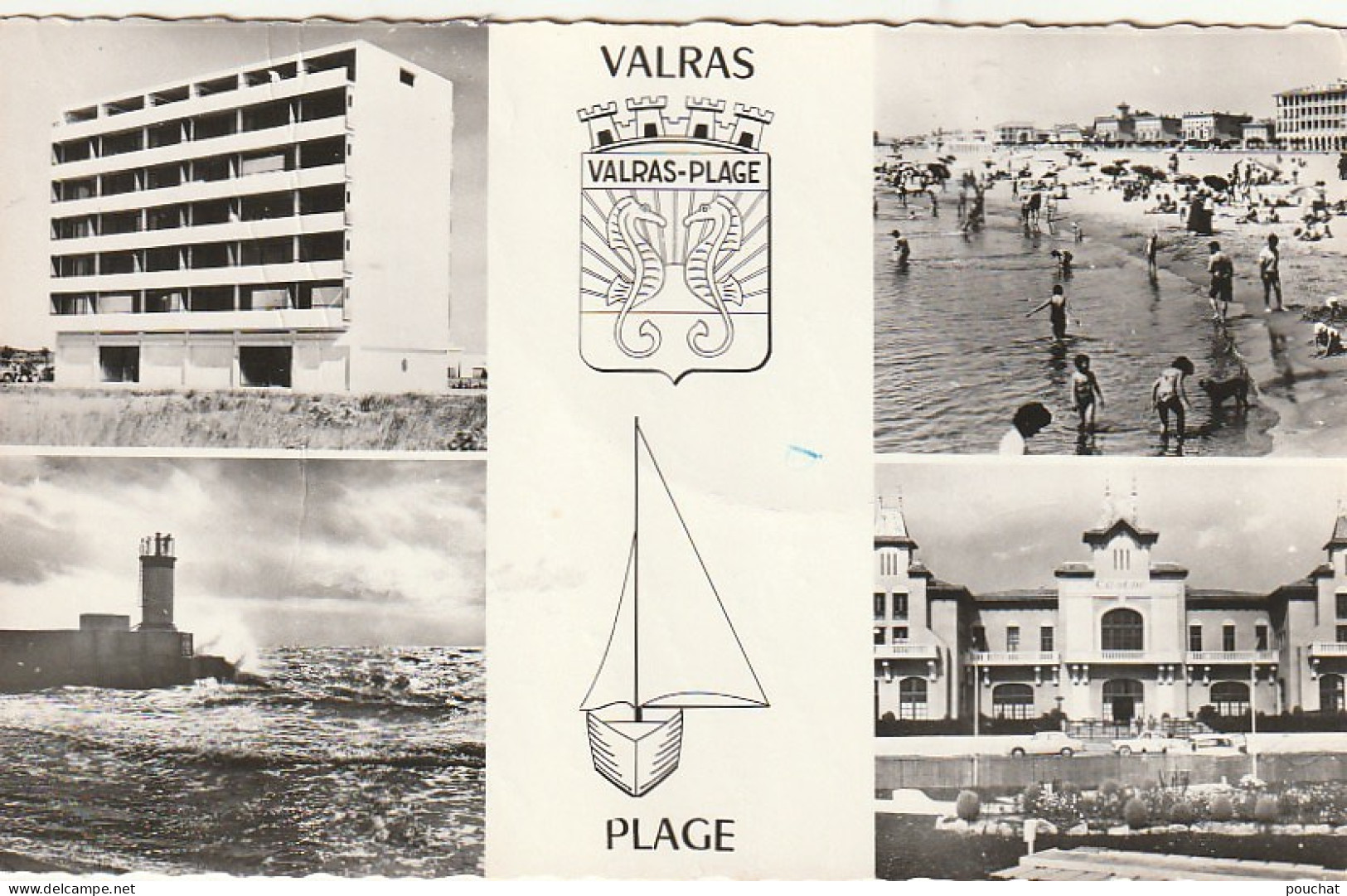 DE 6 -(34) VALRAS PLAGE  - CARTE MULTIVUES : LE NOUVEAU BUILDING , LE PHARE , ...  - 2 SCANS - Autres & Non Classés