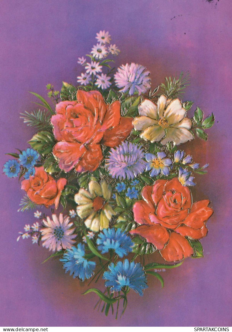 FLEURS Vintage Carte Postale CPSM #PAR908.FR - Blumen