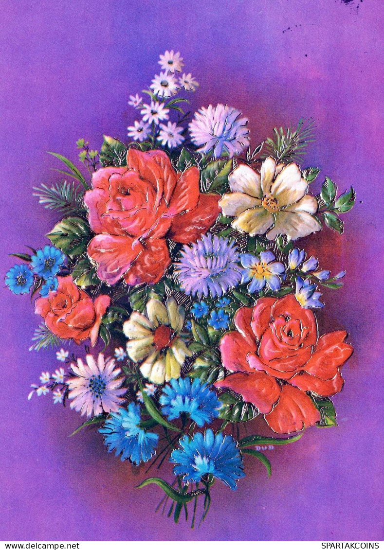 FLEURS Vintage Carte Postale CPSM #PAR908.FR - Blumen