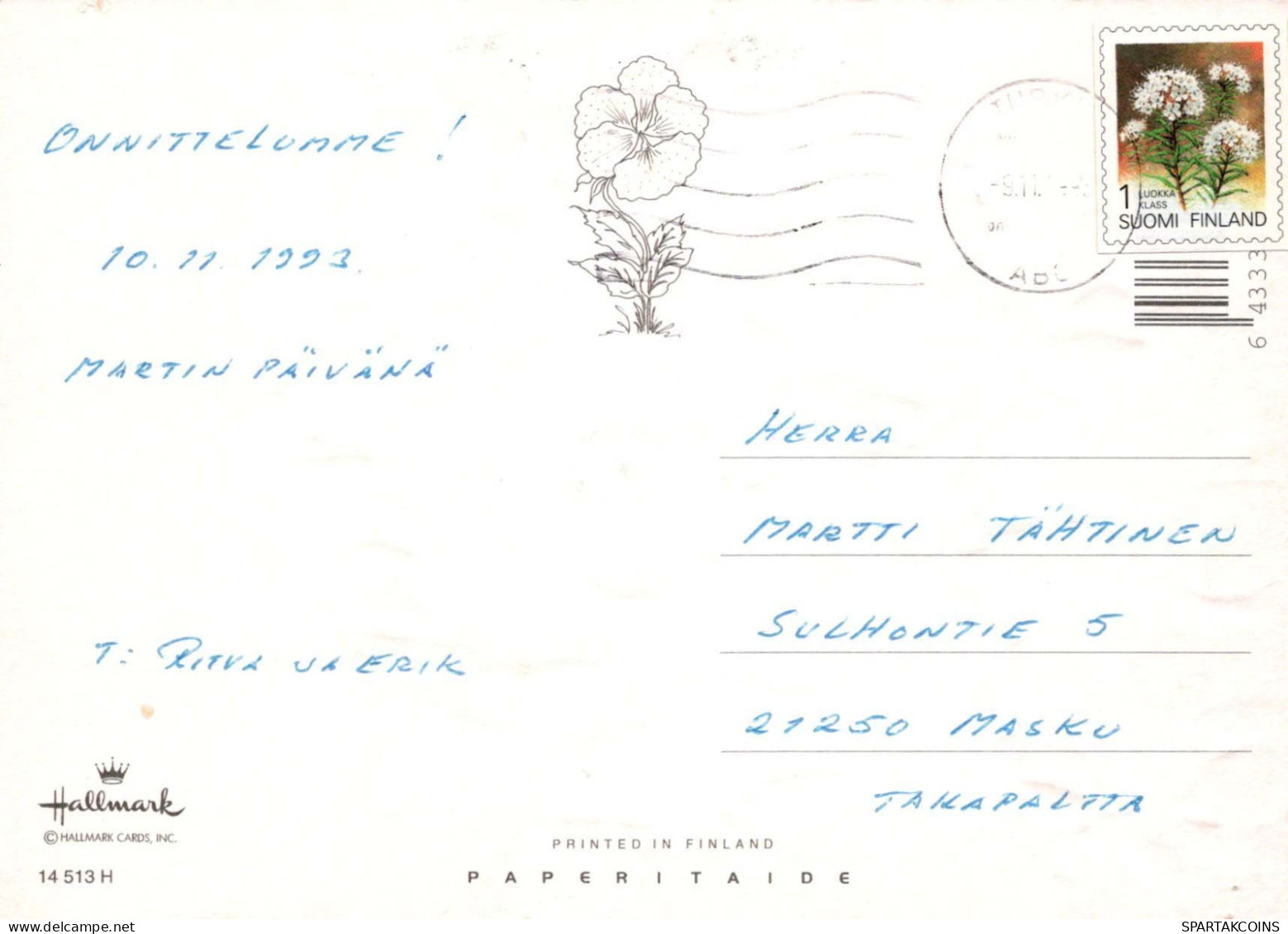 FLEURS Vintage Carte Postale CPSM #PAR127.FR - Flowers