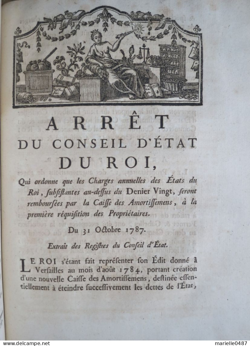 Ordonnance et arrêts. Année 1787.