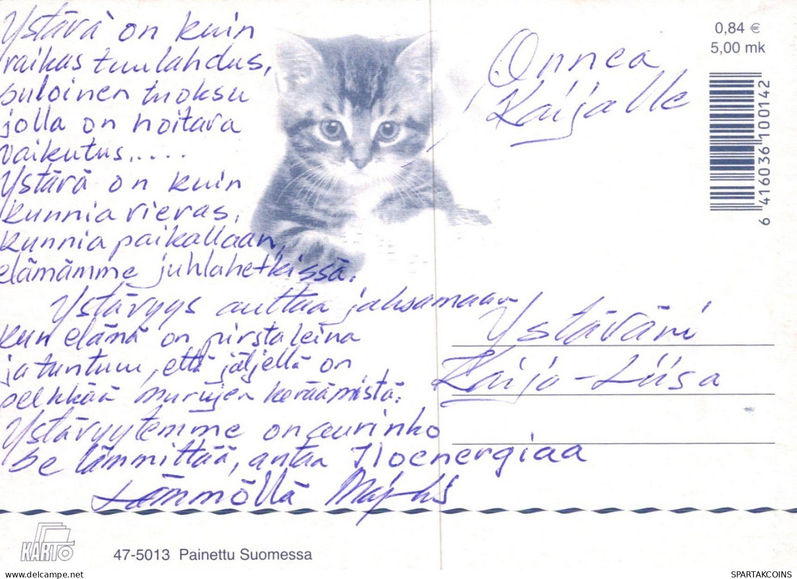 CHAT CHAT Animaux Vintage Carte Postale CPSM #PAM291.FR - Katten