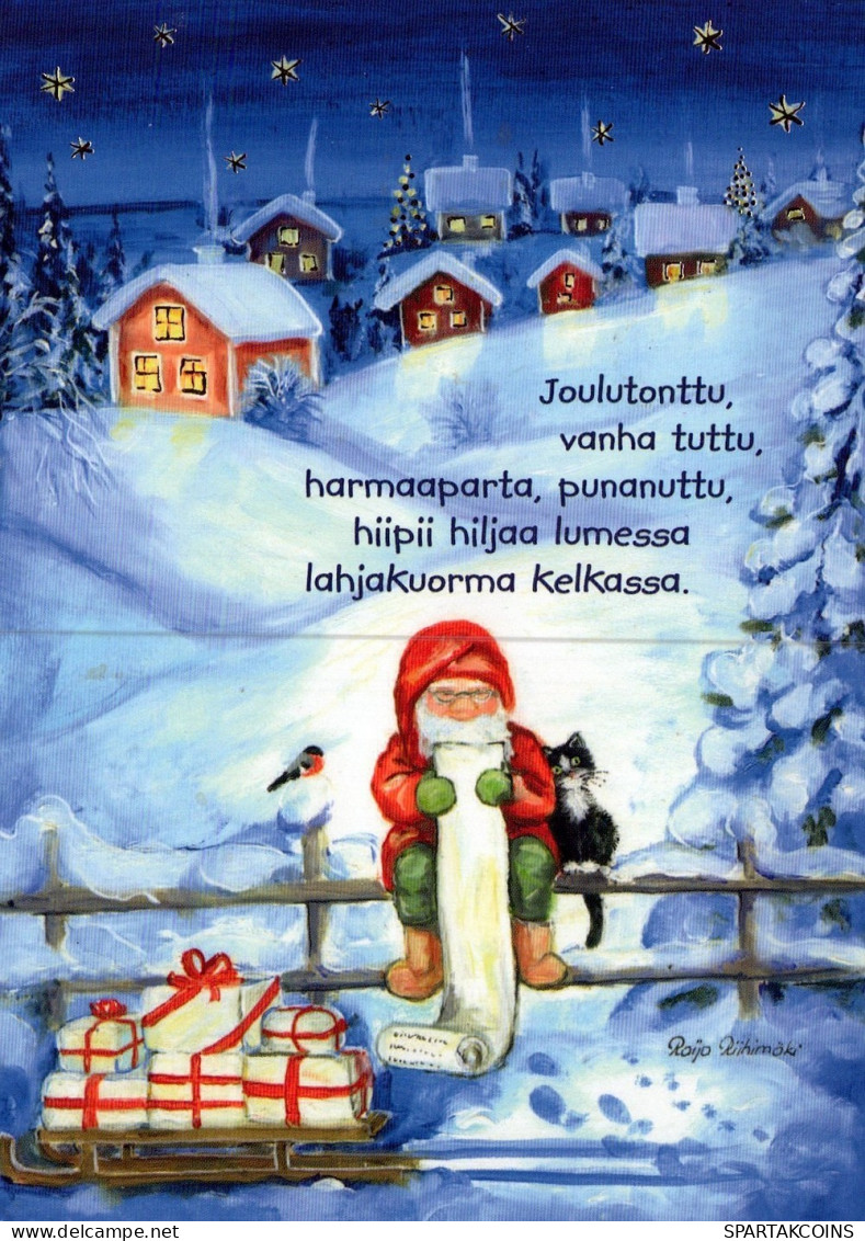 PÈRE NOËL NOËL Fêtes Voeux Vintage Carte Postale CPSM #PAK979.FR - Santa Claus