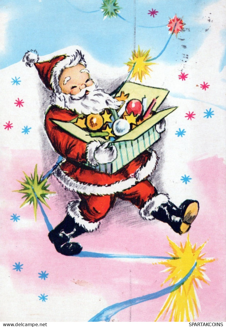 PÈRE NOËL NOËL Fêtes Voeux Vintage Carte Postale CPSM #PAJ657.FR - Santa Claus