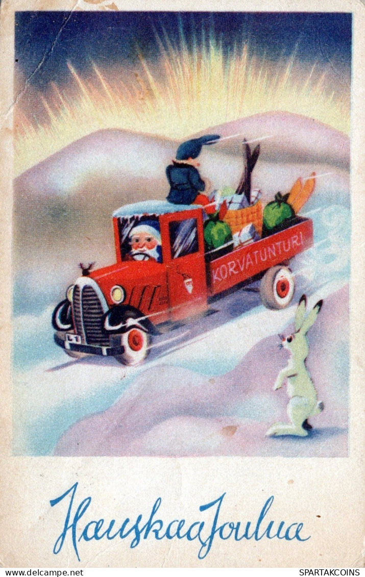 PÈRE NOËL NOËL Fêtes Voeux Vintage Carte Postale CPSMPF #PAJ454.FR - Santa Claus