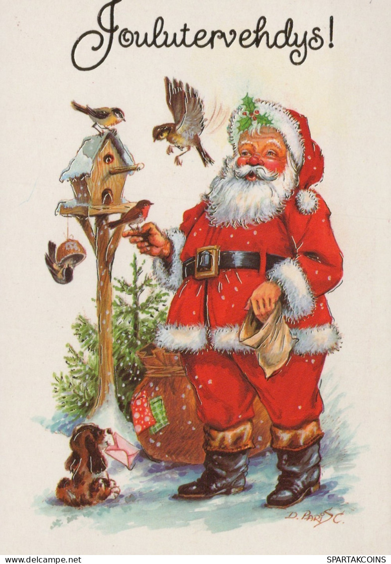 PÈRE NOËL NOËL Fêtes Voeux Vintage Carte Postale CPSM #PAK215.FR - Santa Claus