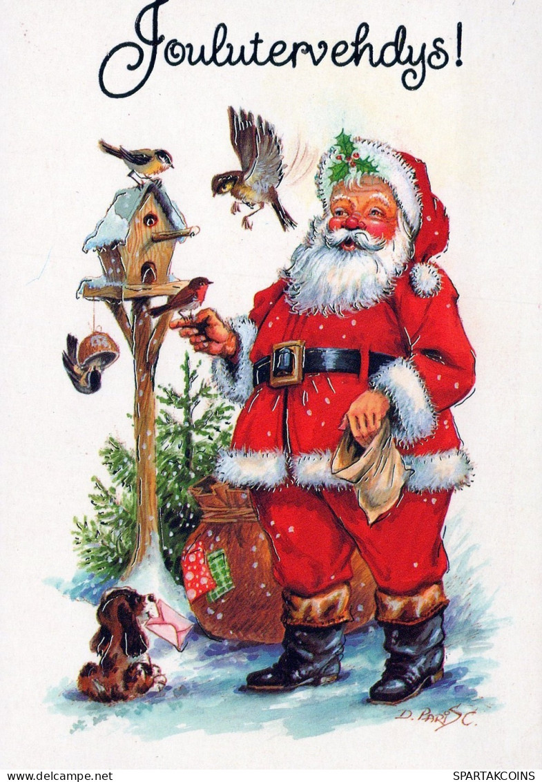 PÈRE NOËL NOËL Fêtes Voeux Vintage Carte Postale CPSM #PAK215.FR - Santa Claus