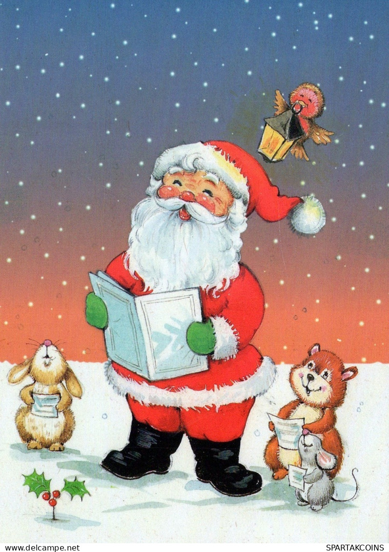 PÈRE NOËL NOËL Fêtes Voeux Vintage Carte Postale CPSM #PAJ588.FR - Santa Claus