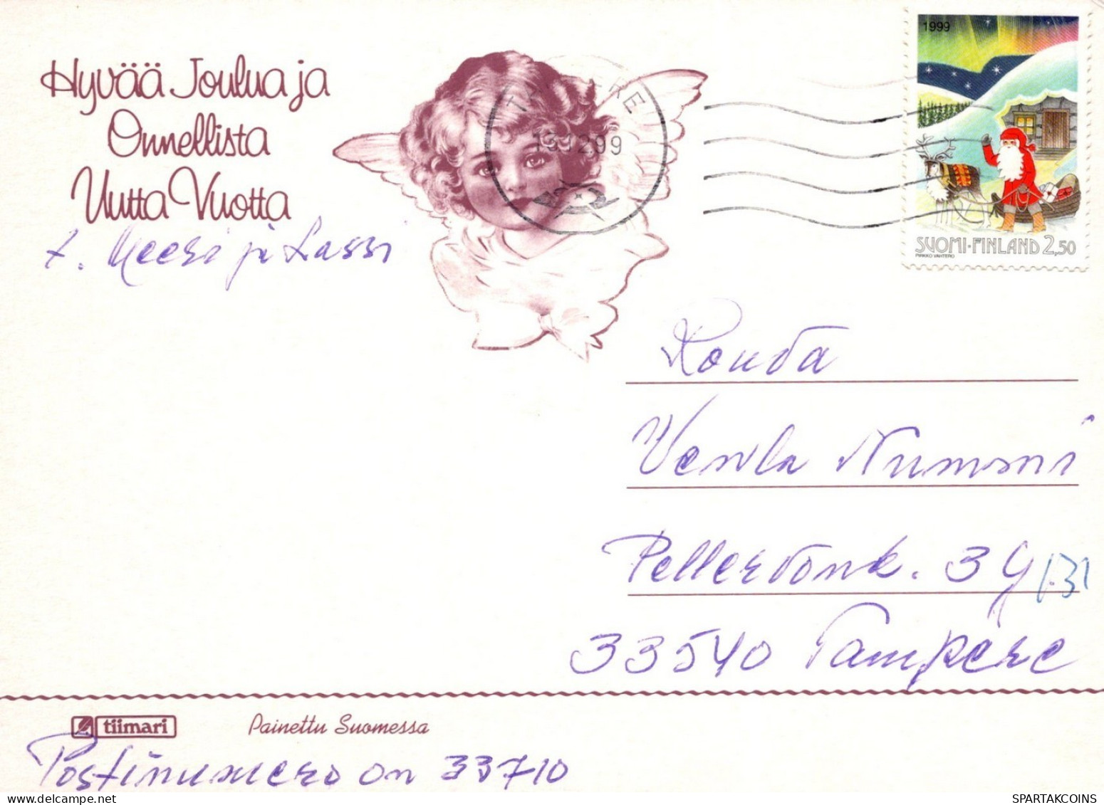 ANGE NOËL Vintage Carte Postale CPSM #PAH058.FR - Engel