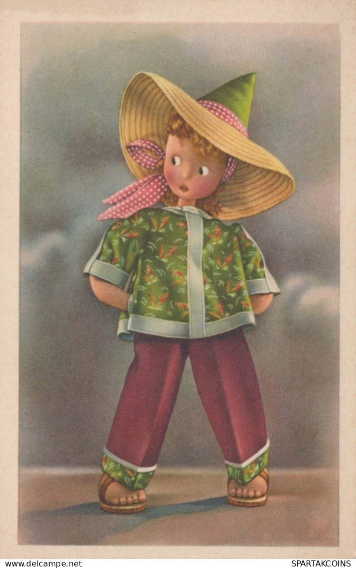 NIÑOS Retrato Vintage Tarjeta Postal CPSMPF #PKG839.ES - Portretten
