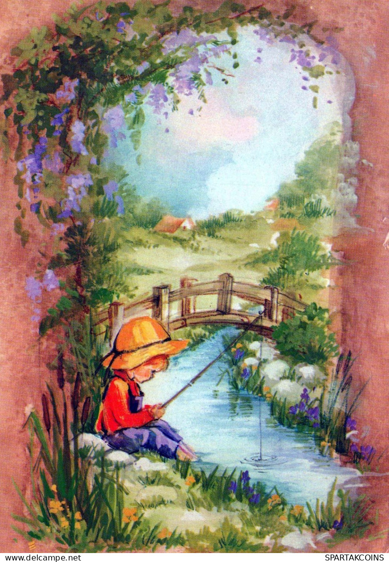 NIÑOS NIÑOS Escena S Paisajes Vintage Tarjeta Postal CPSM #PBT492.ES - Scenes & Landscapes