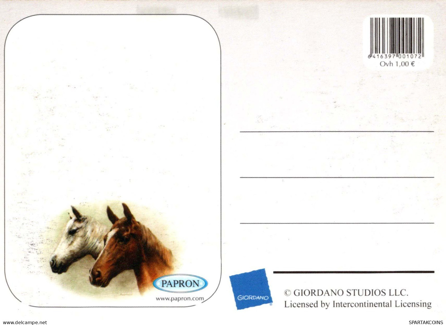 CABALLO Animales Vintage Tarjeta Postal CPSM #PBR867.ES - Caballos