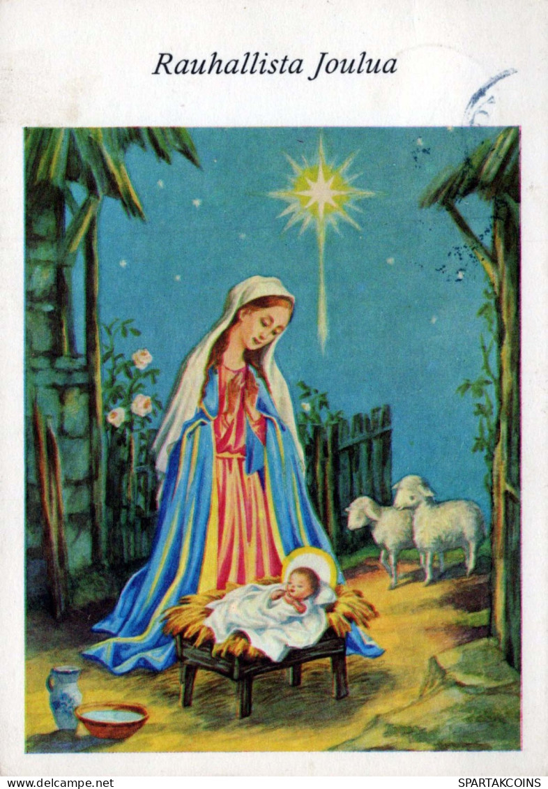 Virgen María Virgen Niño JESÚS Religión Vintage Tarjeta Postal CPSM #PBQ052.ES - Virgen Mary & Madonnas