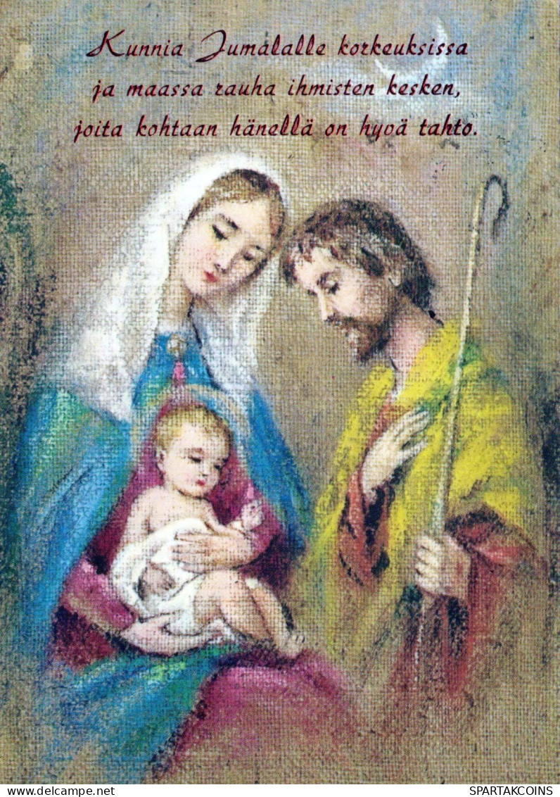 Virgen María Virgen Niño JESÚS Navidad Religión Vintage Tarjeta Postal CPSM #PBP919.ES - Jungfräuliche Marie Und Madona