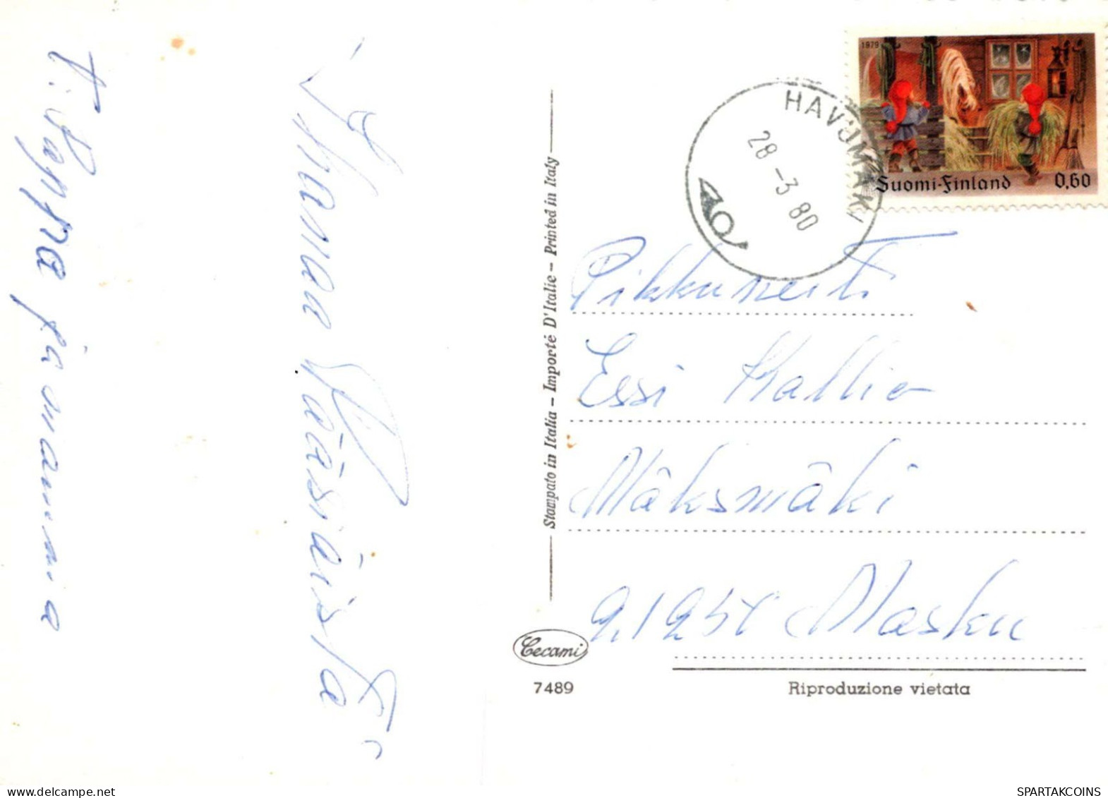PASCUA NIÑOS CONEJO Vintage Tarjeta Postal CPSM #PBO344.ES - Pâques