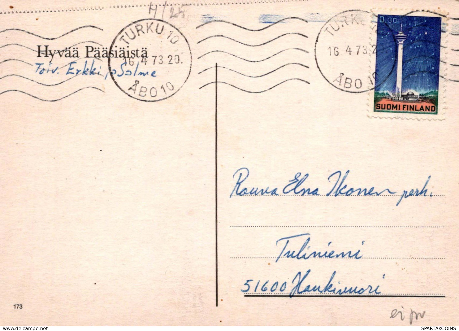 PASCUA POLLO HUEVO Vintage Tarjeta Postal CPSM #PBP163.ES - Pasqua
