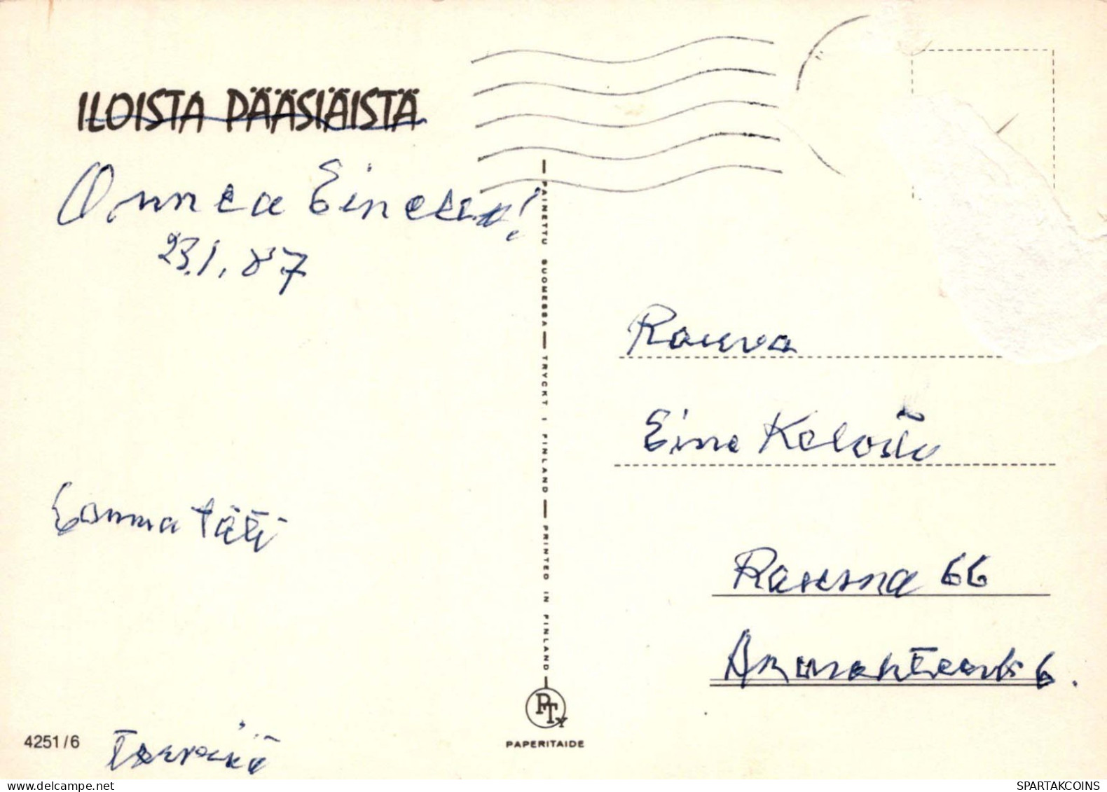 PASCUA POLLO HUEVO Vintage Tarjeta Postal CPSM #PBO849.ES - Easter