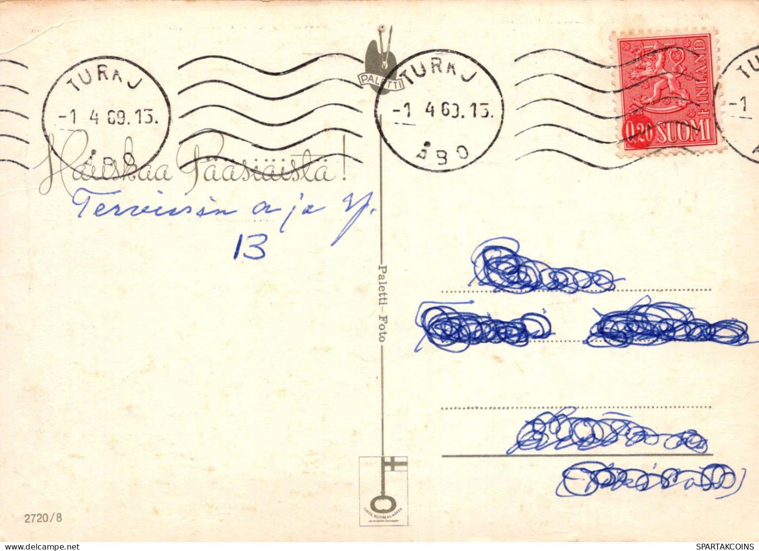 PASCUA POLLO HUEVO Vintage Tarjeta Postal CPSM #PBO911.ES - Pasqua