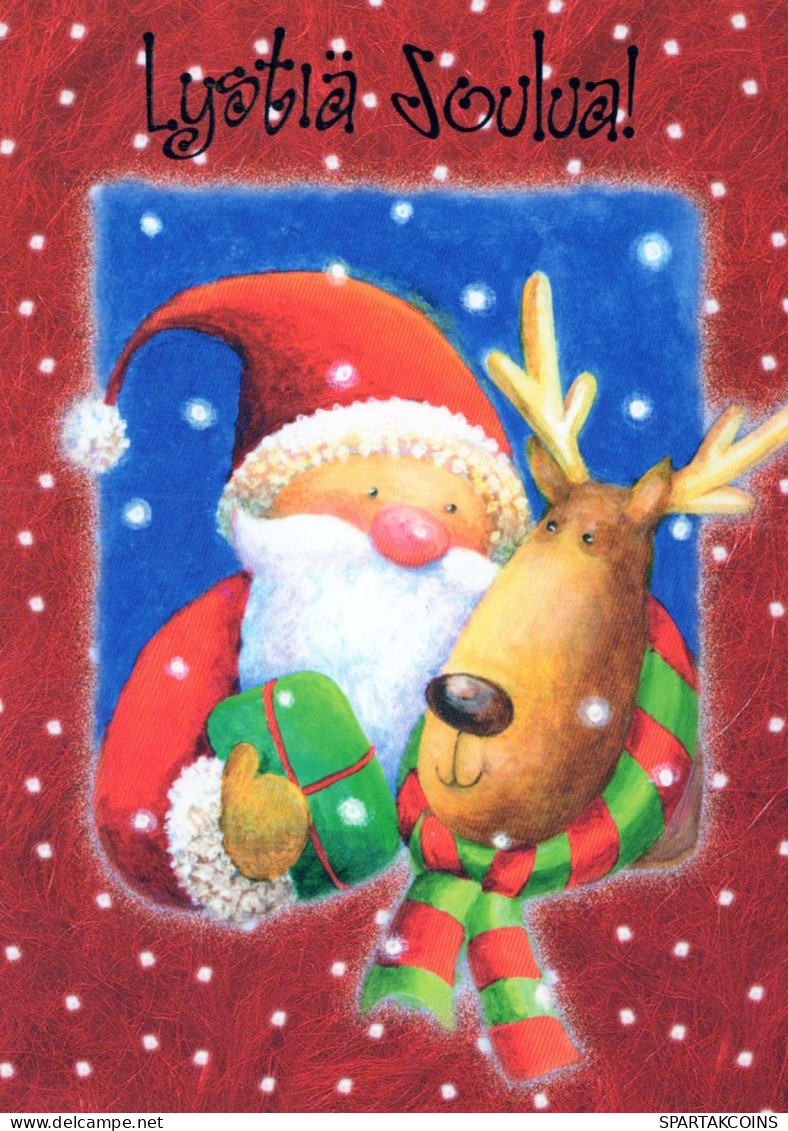 PAPÁ NOEL Feliz Año Navidad Vintage Tarjeta Postal CPSM #PBL485.ES - Santa Claus