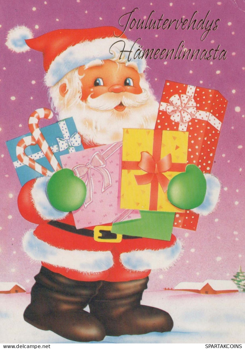 PAPÁ NOEL Feliz Año Navidad Vintage Tarjeta Postal CPSM #PBL030.ES - Santa Claus