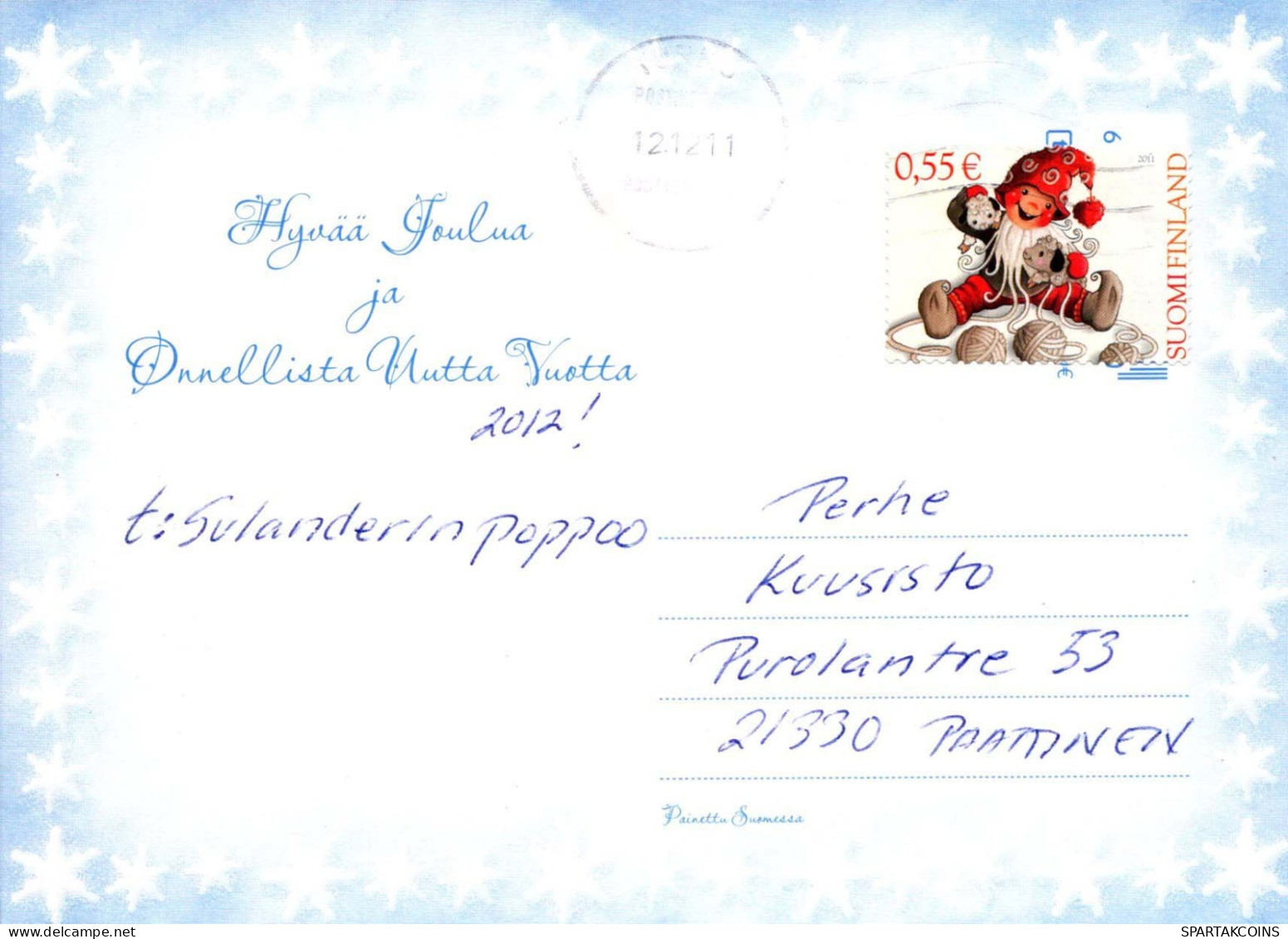 PAPÁ NOEL Feliz Año Navidad Vintage Tarjeta Postal CPSM #PBL420.ES - Santa Claus